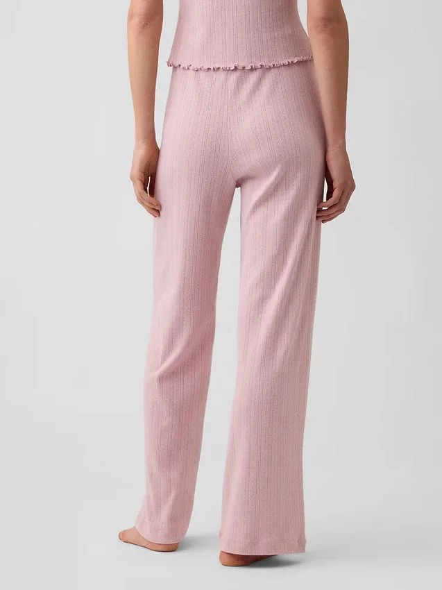 Pantalon de pyjama en maille pointelle