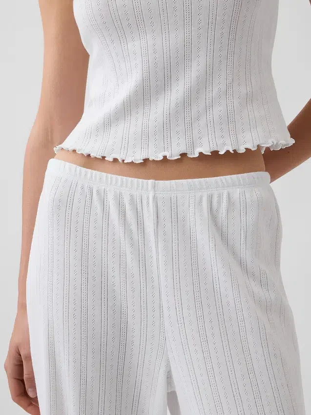 Pantalon de pyjama en maille pointelle
