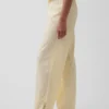 Pantalon de pyjama en mélange de lin à ourlet en dentelle