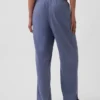 Pantalon de pyjama en mélange de lin à ourlet en dentelle