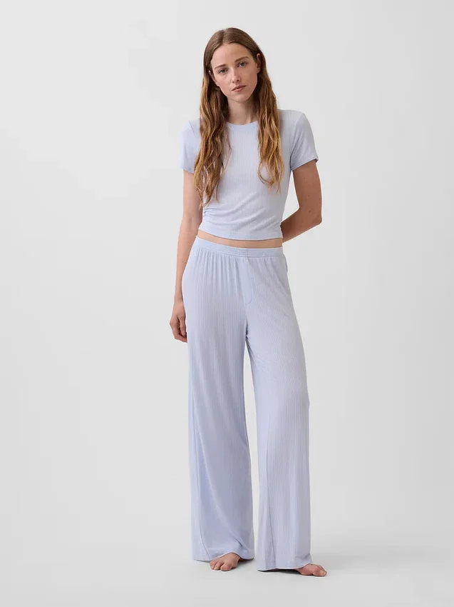 Pantalon de pyjama en modal côtelé ultra-doux