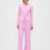 Pantalon de pyjama à jambes larges en maille gaufrée