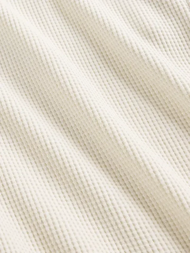 Pantalon de pyjama à jambes larges en maille gaufrée