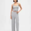Pantalon de pyjama à jambes larges et à fines côtes