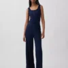 Pantalon de pyjama à jambes larges et à fines côtes