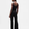 Pantalon de pyjama à jambes larges et à fines côtes