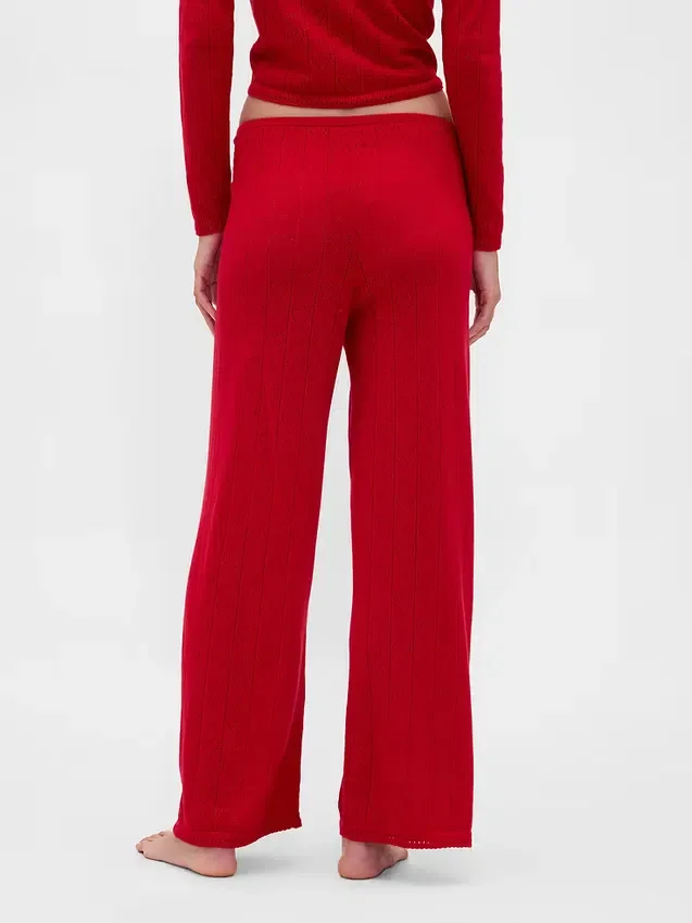 Pantalon de pyjama léger CashSoft à motif « cœurs » en pointelle