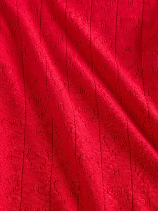 Pantalon de pyjama léger CashSoft à motif « cœurs » en pointelle