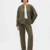 Pantalon de survêtement ample en molleton français épais