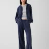 Pantalon de survêtement ample en tissu éponge Vintagesoft à taille mi-haute