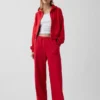 Pantalon de survêtement ample en tissu éponge Vintagesoft à taille mi-haute