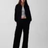 Pantalon de survêtement ample en tissu éponge Vintagesoft à taille mi-haute