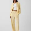 Pantalon de survêtement ample en tissu éponge Vintagesoft à taille mi-haute
