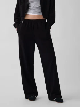Pantalon de survêtement ample en tissu éponge Vintagesoft à taille mi-haute