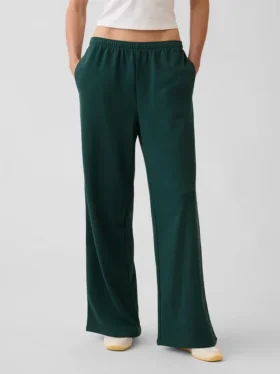 Pantalon de survêtement ample en tissu éponge Vintagesoft à taille mi-haute