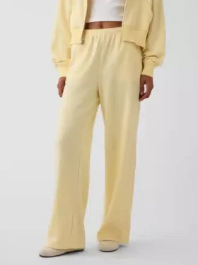 Pantalon de survêtement ample en tissu éponge Vintagesoft à taille mi-haute