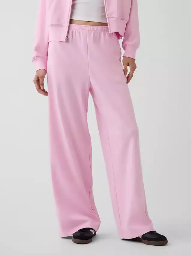 Pantalon de survêtement ample en tissu éponge Vintagesoft à taille mi-haute