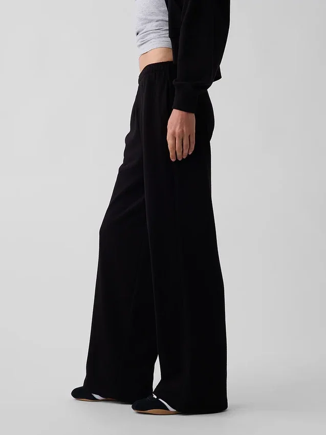 Pantalon de survêtement ample en tissu éponge Vintagesoft à taille mi-haute