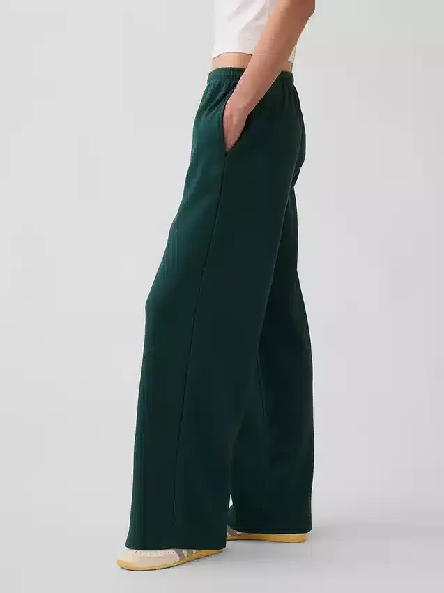 Pantalon de survêtement ample en tissu éponge Vintagesoft à taille mi-haute