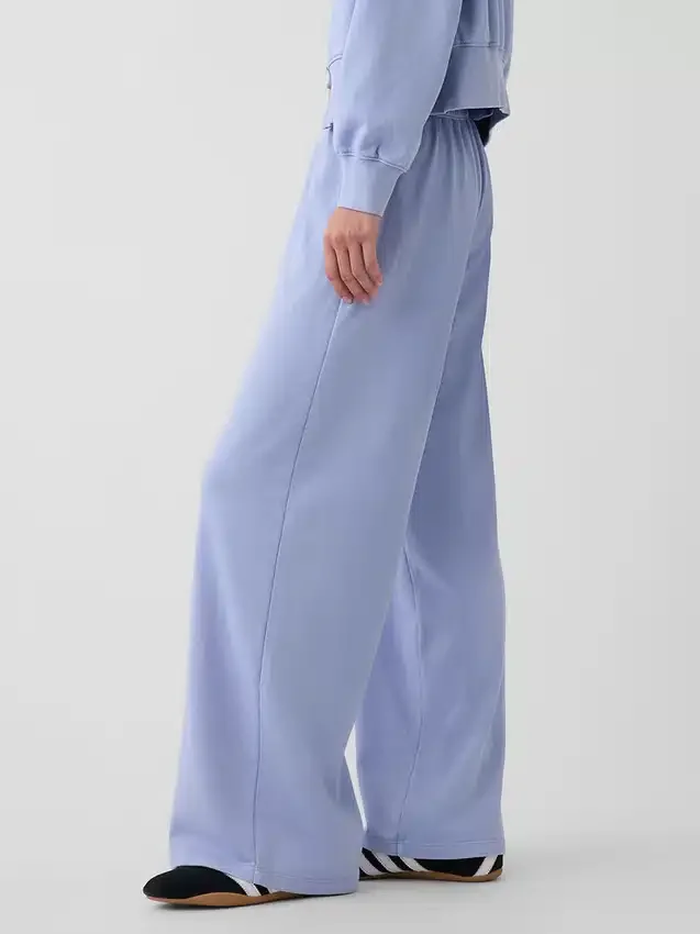 Pantalon de survêtement ample en tissu éponge Vintagesoft à taille mi-haute