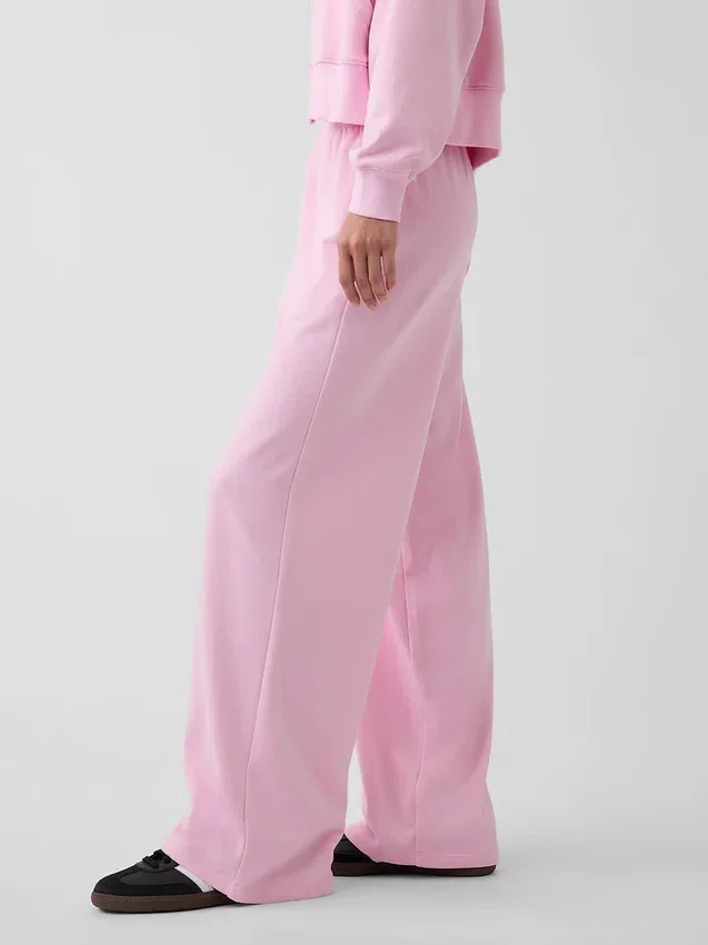 Pantalon de survêtement ample en tissu éponge Vintagesoft à taille mi-haute