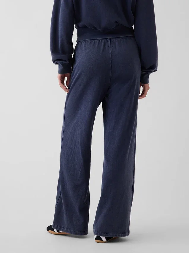Pantalon de survêtement ample en tissu éponge Vintagesoft à taille mi-haute