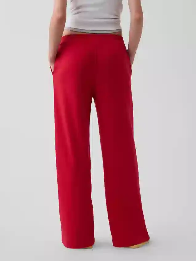 Pantalon de survêtement ample en tissu éponge Vintagesoft à taille mi-haute