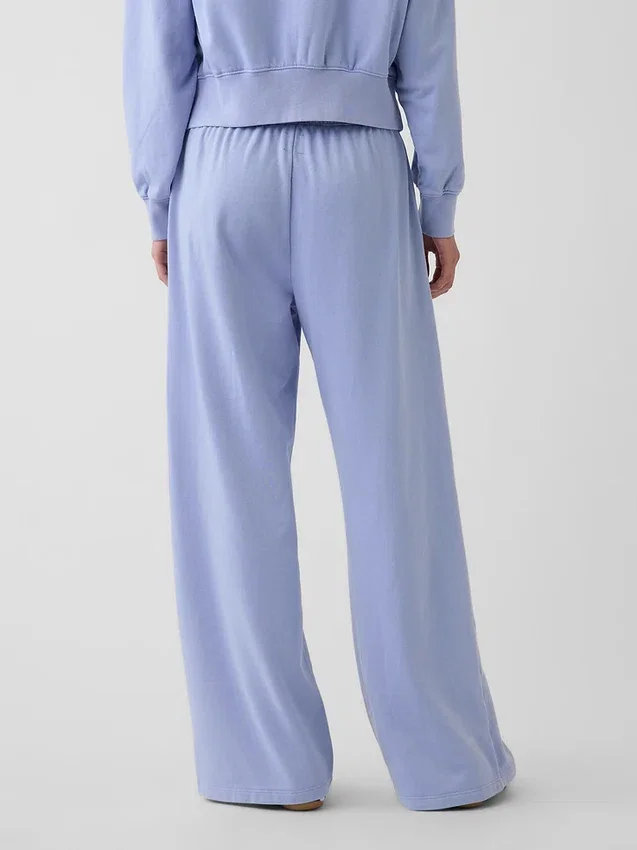 Pantalon de survêtement ample en tissu éponge Vintagesoft à taille mi-haute