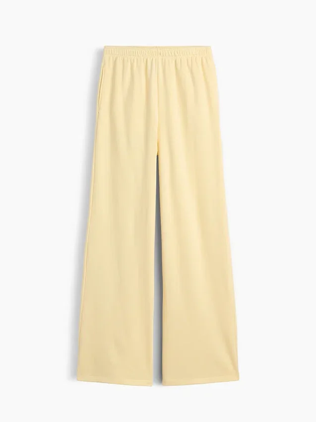 Pantalon de survêtement ample en tissu éponge Vintagesoft à taille mi-haute