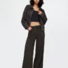 Pantalon de survêtement ample et épais style Jeans