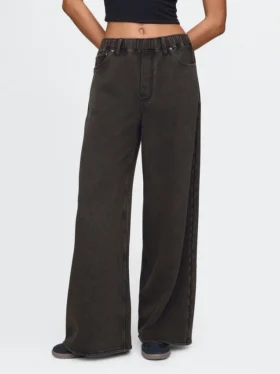 Pantalon de survêtement ample et épais style Jeans