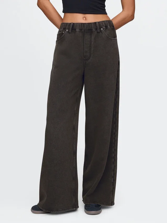 Pantalon de survêtement ample et épais style Jeans