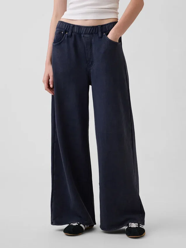 Pantalon de survêtement ample et épais style Jeans