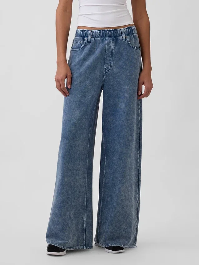 Pantalon de survêtement ample et épais style Jeans