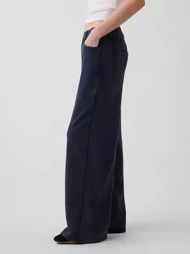 Pantalon de survêtement ample et épais style Jeans