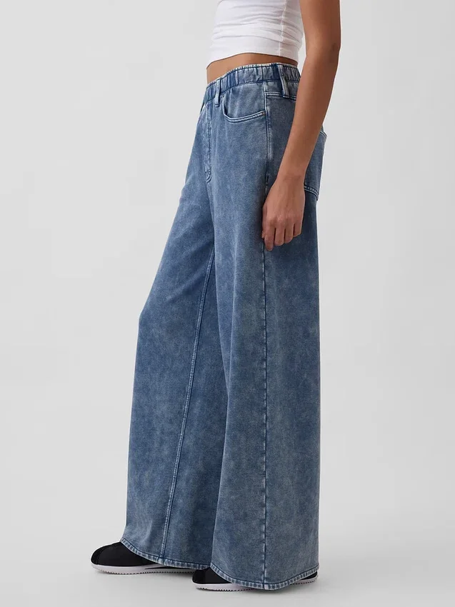 Pantalon de survêtement ample et épais style Jeans
