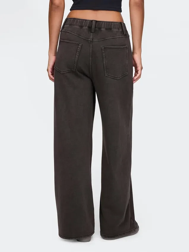 Pantalon de survêtement ample et épais style Jeans