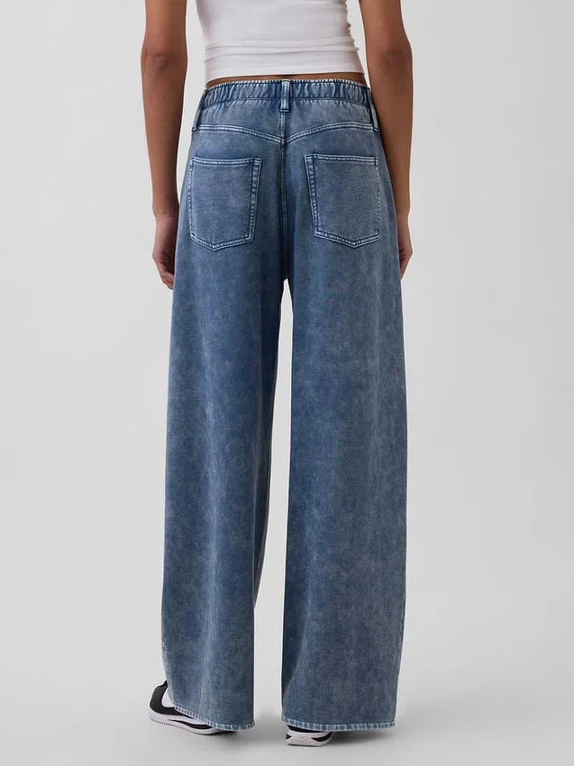 Pantalon de survêtement ample et épais style Jeans