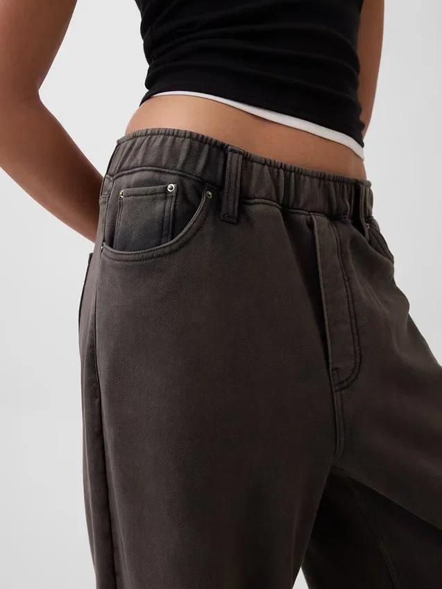 Pantalon de survêtement ample et épais style Jeans