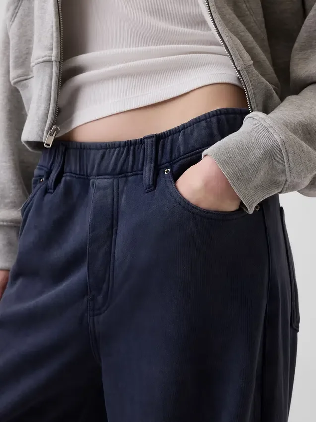 Pantalon de survêtement ample et épais style Jeans