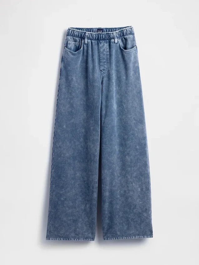 Pantalon de survêtement ample et épais style Jeans