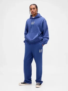 Pantalon de survêtement ample pour adulte, en tissu épais, avec logo