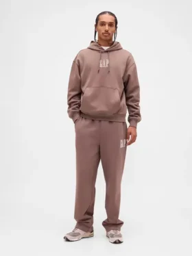 Pantalon de survêtement ample pour adulte, en tissu épais, avec logo
