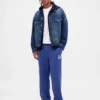 Pantalon de survêtement ample pour adulte, en tissu épais, avec logo
