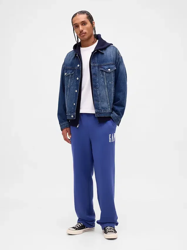 Pantalon de survêtement ample pour adulte, en tissu épais, avec logo