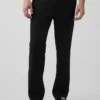 Pantalon droit ample en lin et coton
