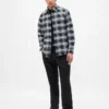 Pantalon droit ample en mélange de laine