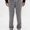 Pantalon droit ample en mélange de laine