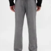Pantalon droit ample en mélange de laine