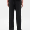 Pantalon droit ample en mélange de laine